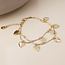 Gold plated Bracelet Moonbeam Double Strand Heart Drops