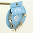 Gold plated Bracelet Moonbeam Double Strand Heart Drops