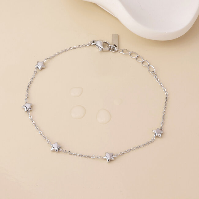 Platinum plated waterproof Bracelet Dusty Tiny Stars
