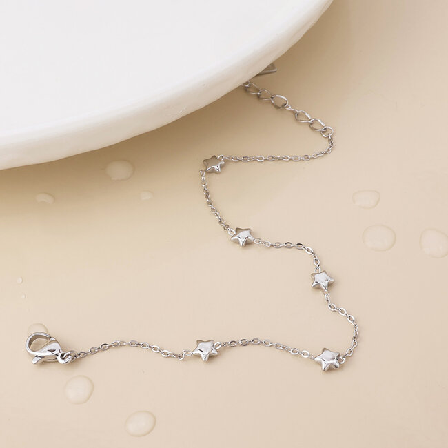 Platinum plated waterproof Bracelet Dusty Tiny Stars