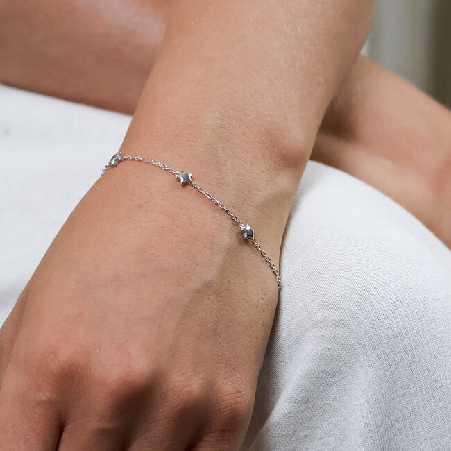 Platinum plated waterproof Bracelet Dusty Tiny Stars
