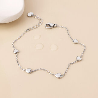 POM Platinum plated waterproof Bracelet Whisper Tiny Hearts