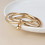 Gold plated Bangle Stack with Ball Charm