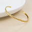 14k Gold plated waterproof Bangle Beaten Texture