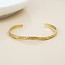 14k Gold plated waterproof Bangle Beaten Texture