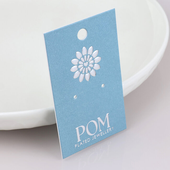 Gold plated Studs Flower Pearl Cluster