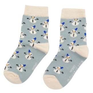 Miss Sparrow Kindersocken Bamboo Girls Snowmen duck egg 4-6Y