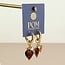 14k Gold plated waterproof Earrings Hoop Treasure brown & gold