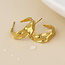 14k Gold plated waterproof Earrings Hoop Melty Organic Texture