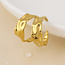 POM 14k Gold plated waterproof Earrings Hoop Melty Organic Texture