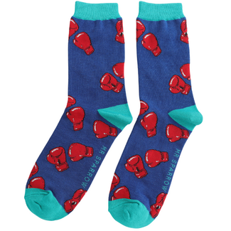 Miss Sparrow Männer-Socken Bamboo Boxing Gloves navy