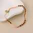 14k Gold plated waterproof Bracelet Electra Beads coral & terracotta