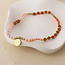 14k Gold plated waterproof Bracelet Electra Beads coral & terracotta