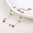 Gold plated Bracelet Lyra with smoky crystal and pearls