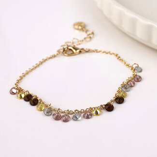 POM Gold plated Bracelet Autumn Chrystal Drops