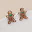 Stud Earrings Gingerbread Man