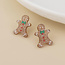 Stud Earrings Gingerbread Man