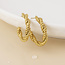 14k Gold plated waterproof Earrings Hoop Cove Rope Twist