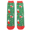 Socken Bamboo Xmas Cat green