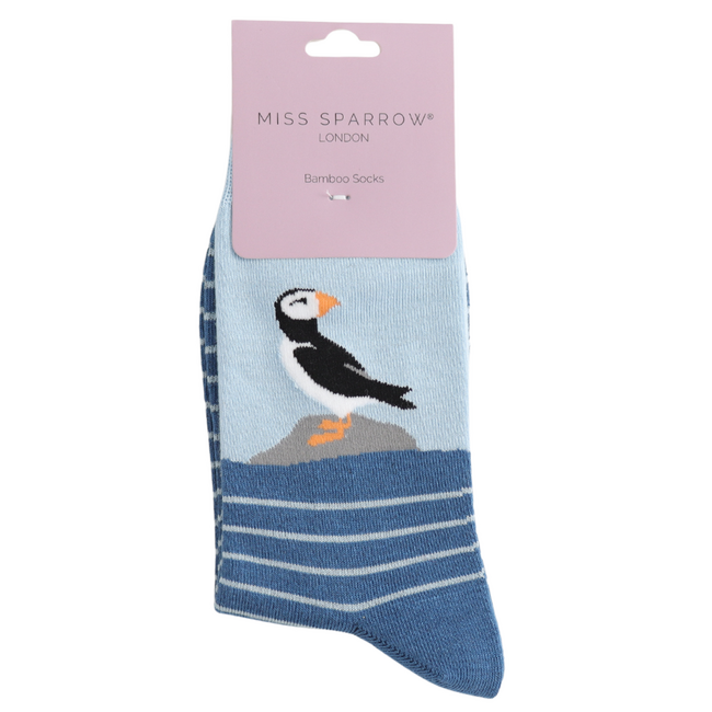 Socken Bamboo Puffin By The Sea navy
