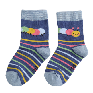 Miss Sparrow Kids-Socken Bamboo Caterpillar navy 2-3Y