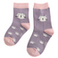 Kids-Socken Bamboo Cat Face lavender 2-3Y