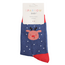 Kids-Socken Bamboo Christmas Reindeer navy 4-6Y