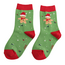 Kids Socks Bamboo Christmas Gingerbread green 4-6Y