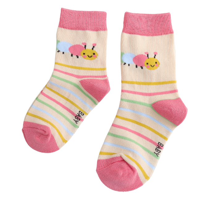 Kids-Socken Bamboo Caterpillar cream 4-6Y