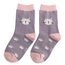 Kids-Socken Bamboo Cat Face lavender 4-6Y