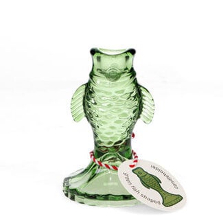 Rex London Candlestick Glass Fish green