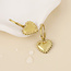 14k Gold plated waterproof Earrings Hoop Juliet Heart Charm