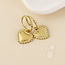 14k Gold plated waterproof Earrings Hoop Juliet Heart Charm