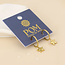 14k Gold plated waterproof Earrings Hoop Starlet Star Charm