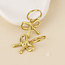 14k Gold plated waterproof Earrings Hoop Belle Bow Charm