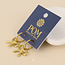 14k Gold plated waterproof Earrings Hoop Belle Bow Charm