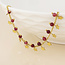 14k Gold plated waterproof Necklace Pixi Star Charms & Pink Beads
