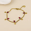 14k Gold plated waterproof Bracelet Pixi Star Charms & Pink Beads