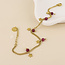 14k Gold plated waterproof Bracelet Pixi Star Charms & Pink Beads
