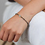14k Gold plated waterproof Bracelet Nyx Beads grey