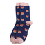 Socken Bamboo Fox Faces navy