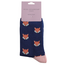 Socks Bamboo Fox Faces navy