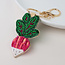 POM Keyring/Bag Charm Embellished Radish
