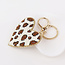 Schlüsselanhänger/Taschenanhänger Embellished Leopard Heart