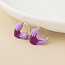 14k Gold plated waterproof Earrings Hoop Heart purple mix