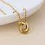 14k Gold plated waterproof Necklace Lord Interlinked Hoop