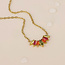 14k Gold plated waterproof Necklace Galaxy Marquis Crystal mix