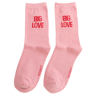 Miss Sparrow Socken Glitter Statement Big Love
