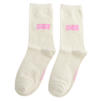 Miss Sparrow Socken Glitter Statement Bride