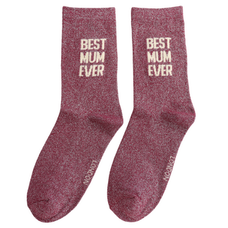 Miss Sparrow Socken Glitter Statement Best Mum Ever